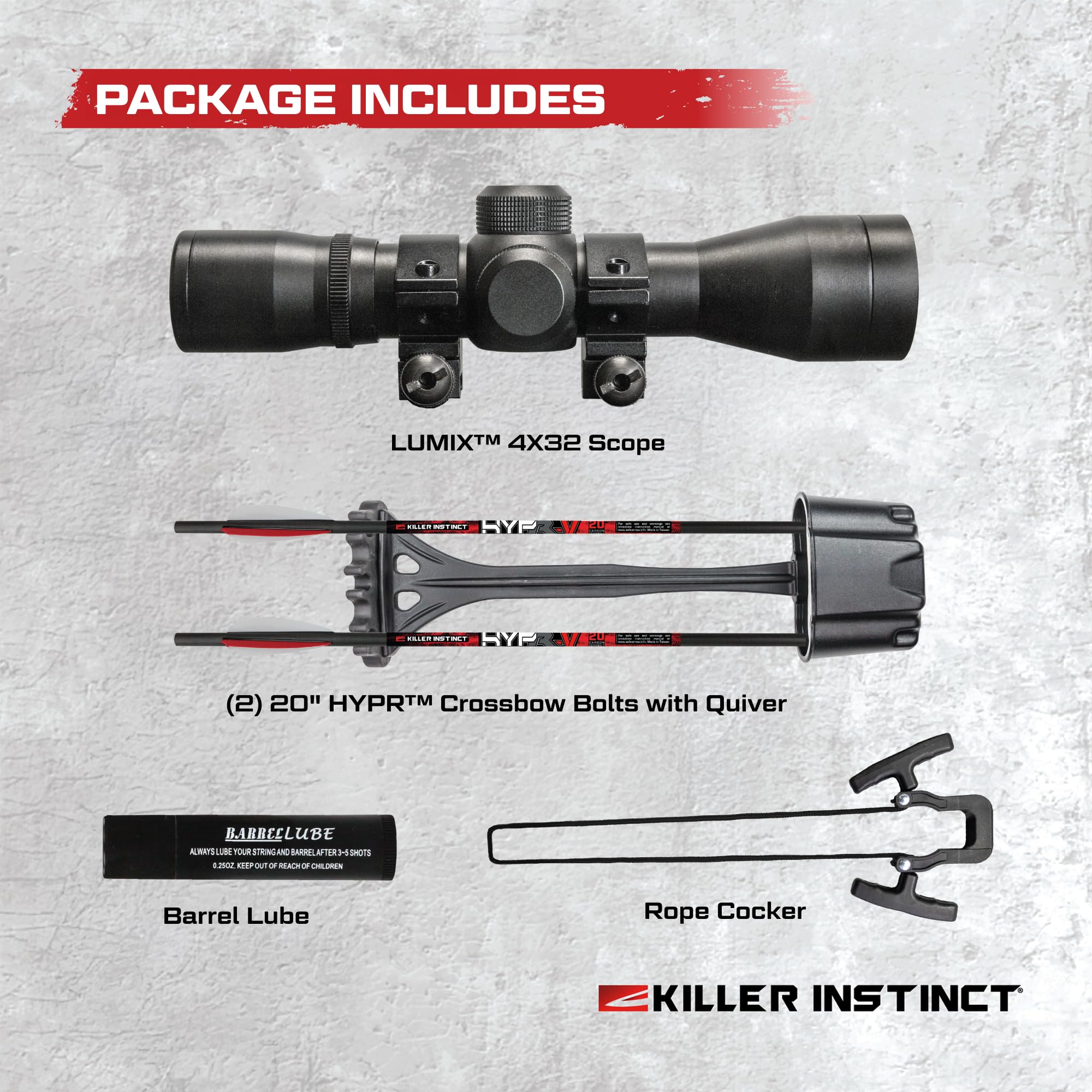 Amazon.com : Killer Instinct Lethal 405HD Crossbow Bundle, 405 FPS